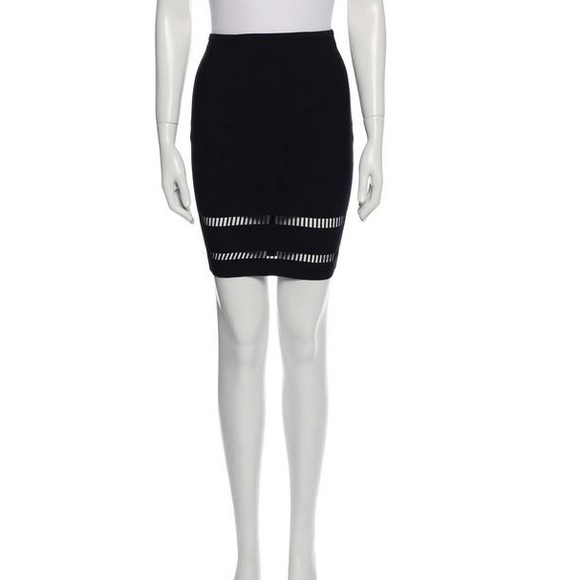 LIKE NEW Alexander Wang Bodycon Skirt with Cut Outs in Black - Picture 1 of 4